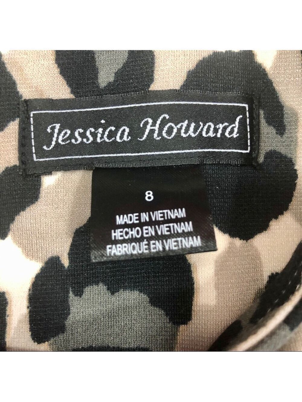 Jessica Howard Animal Print Fit & Flare Dress - Picture 3 of 7